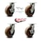 Service Caster 8 Inch Heavy Duty High Temp Phenolic Swivel Caster Swivel Locks 2 Brakes, 2PK SCC-KP92S830-PHRHT-BSL-2-SLB-2 - alternate 1